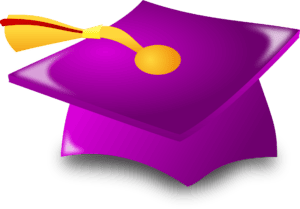 A vibrant purple graduation cap adorned with a yellow tassel, representing the milestone of graduation.